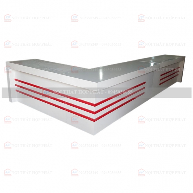 Quầy Lễ Tân Thấp QLTTG615 - Quầy Thu Ngân, Quầy Trung Tâm, Quầy Gỗ Công Nghiệp Hiện Đại